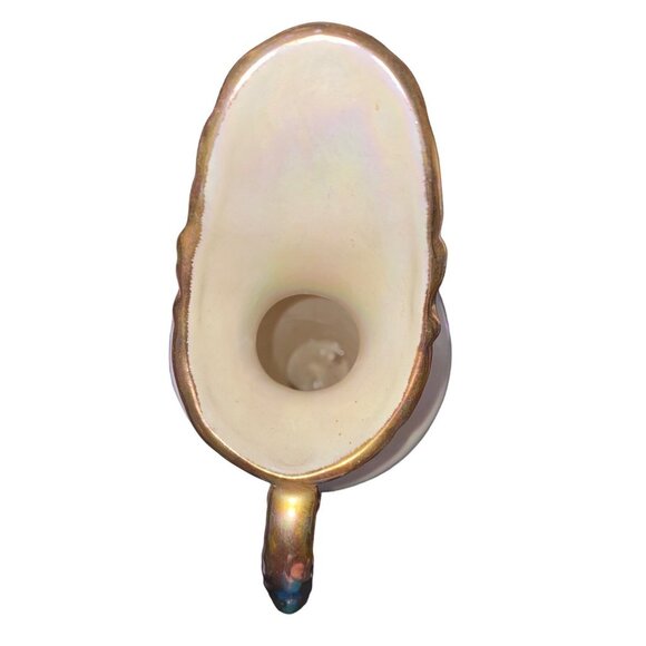 Vintage Lustre Line Pitcher With Gold Accents By Cathy - Picture 8 of 14